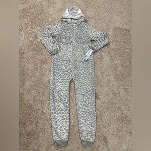 NWT Cat & Jack leopard print onesie PJ size YXL (14/16)
